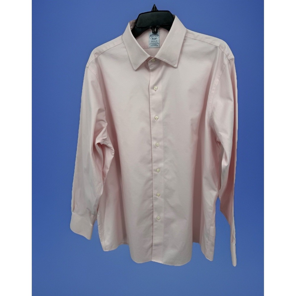 Brooks Brothers Regular Non-Iron Stretch‎ Supima 16.5-34 Ainsley Collar Pink